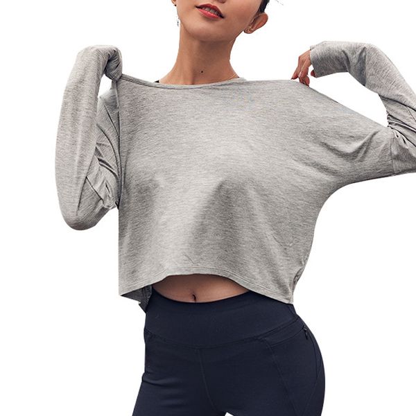 women long sleeve loose yoga seamless sport suit gym clothes fitness crop quick-drying shirt, White;red
women long sleeve loose yoga seamless sport suit gym clothes fitness crop quick-drying shirt, White;red