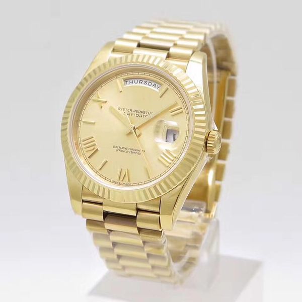 luxury men's watches daydate m228238 0005 automatic mechanical movement 40mm 18k gold dial stainless steel strap designer watches, Slivery;brown
luxury men's watches daydate m228238 0005 automatic mechanical movement 40mm 18k gold dial stainless steel strap designer watches, Slivery;brown