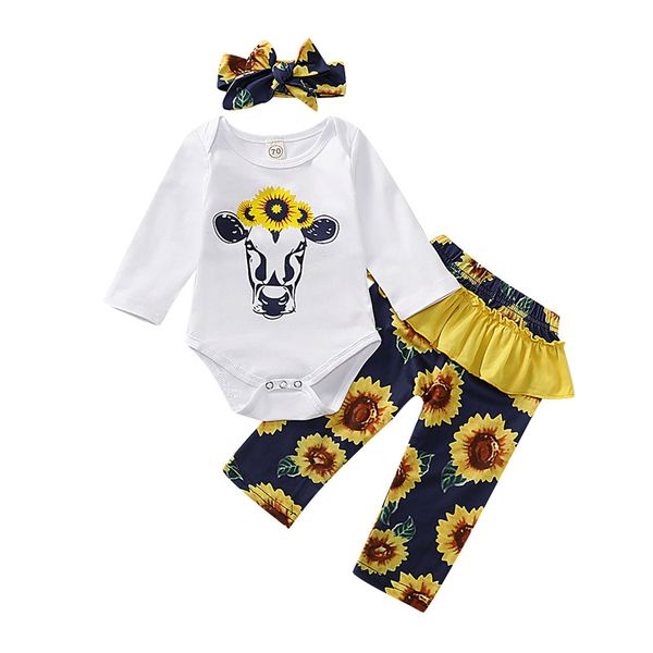 newborn baby boy girl cotton cloths sunflower print long sleeve romper+floral pants outfit, White
newborn baby boy girl cotton cloths sunflower print long sleeve romper+floral pants outfit, White