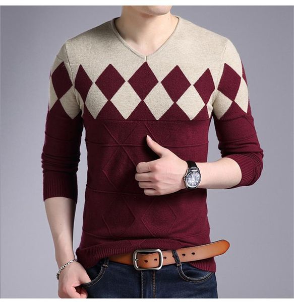 mens designer sweaters rhombus square lattice panelled fashion slim v neck mens sweaters casual males clothing, White;black
mens designer sweaters rhombus square lattice panelled fashion slim v neck mens sweaters casual males clothing, White;black