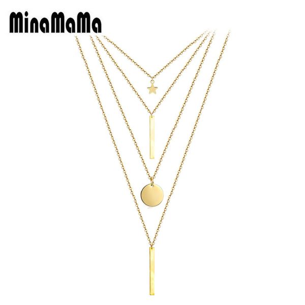 stainless steel multi layer star bar coin pendants necklace for women four layer sequins pendant choker necklaces, Silver
stainless steel multi layer star bar coin pendants necklace for women four layer sequins pendant choker necklaces, Silver
