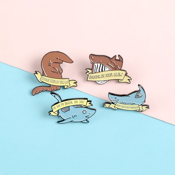 ocean animal enamel pins shark fun banner lapel pins brooches badges denim clothes bags pins gift for friends, Gray
ocean animal enamel pins shark fun banner lapel pins brooches badges denim clothes bags pins gift for friends, Gray
