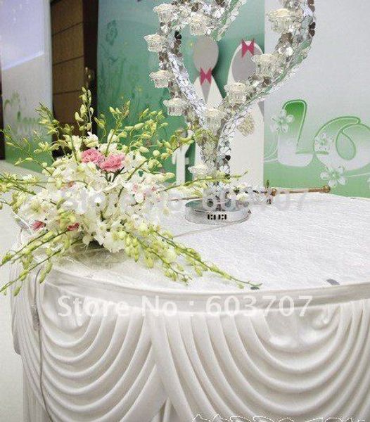 table skirting:1pcs moq 10ft*29" white ice silk table skirting with magic sticker for round or rectangular use
table skirting:1pcs moq 10ft*29" white ice silk table skirting with magic sticker for round or rectangular use