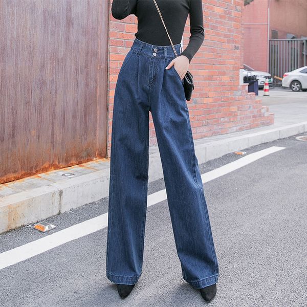 women's jeans spring autumn denim pants straight high-waisted wide leg trousers long women plus size fashion streetwear 2021, Blue
women's jeans spring autumn denim pants straight high-waisted wide leg trousers long women plus size fashion streetwear 2021, Blue