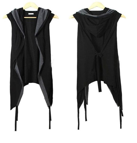 new selling novelty men's fake-two pieces male fashion popular sleeveless hooded vests & cardigan man hip hop sweater, Black;white
new selling novelty men's fake-two pieces male fashion popular sleeveless hooded vests & cardigan man hip hop sweater, Black;white