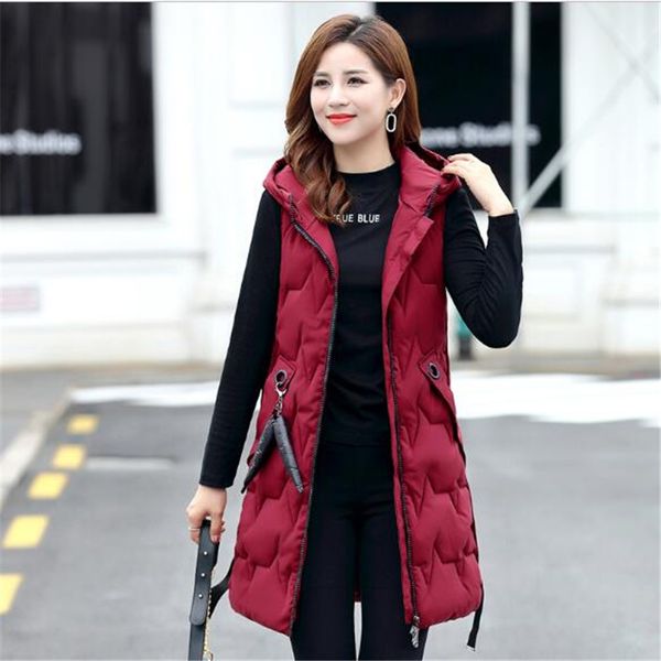 women winter vest 2019 new down cotton vest women sleeveless hooded warm thicken plus size chalecos para mujer c816, Black;white
women winter vest 2019 new down cotton vest women sleeveless hooded warm thicken plus size chalecos para mujer c816, Black;white
