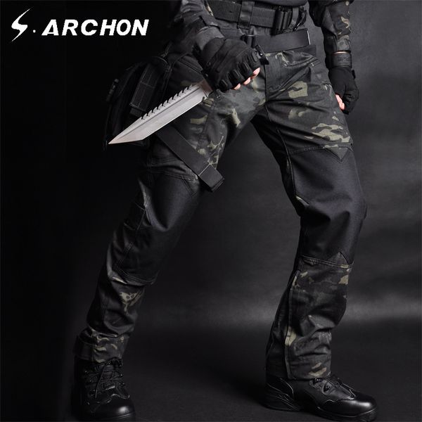 s.archon waterproof tactical pants men cp camouflage style combat army pants loose flexible men trousers, Black
s.archon waterproof tactical pants men cp camouflage style combat army pants loose flexible men trousers, Black