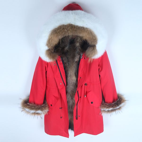 2019 woman's clothing natural fur collar hood thick warm outerwear real raccoon fur liner long parka real coat, Black
2019 woman's clothing natural fur collar hood thick warm outerwear real raccoon fur liner long parka real coat, Black