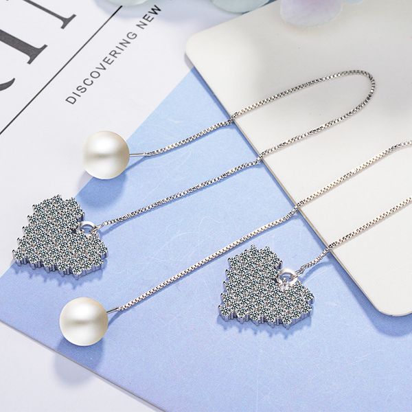 heart decoration earrings korean temperament long simple pearl earrings all-match earrings love ear jewelry ear wire, Golden
heart decoration earrings korean temperament long simple pearl earrings all-match earrings love ear jewelry ear wire, Golden