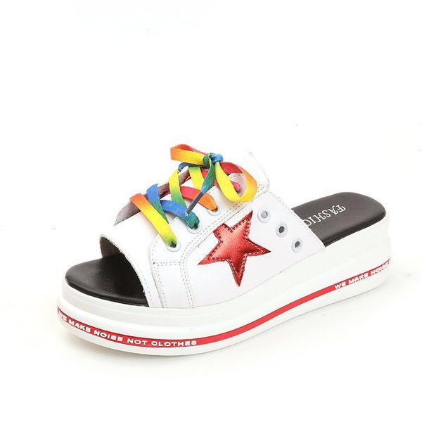 women slippers wedges increased internal platform slides mixed colors ribbon summer 2018 new women lace -up elegant non-slip, Black
women slippers wedges increased internal platform slides mixed colors ribbon summer 2018 new women lace -up elegant non-slip, Black