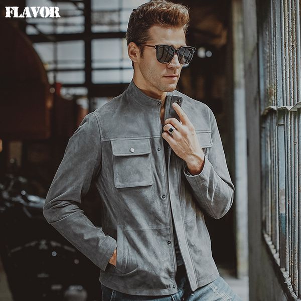 men's genuine leather jacket pigskin gray real leather jacket winter coat men motorcycle, Black
men's genuine leather jacket pigskin gray real leather jacket winter coat men motorcycle, Black