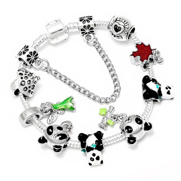 popular silver plated cute panda series plant diy beaded exquisite panda pendant charm bracelet woman girl fashion jewelry gift, Golden;silver
popular silver plated cute panda series plant diy beaded exquisite panda pendant charm bracelet woman girl fashion jewelry gift, Golden;silver