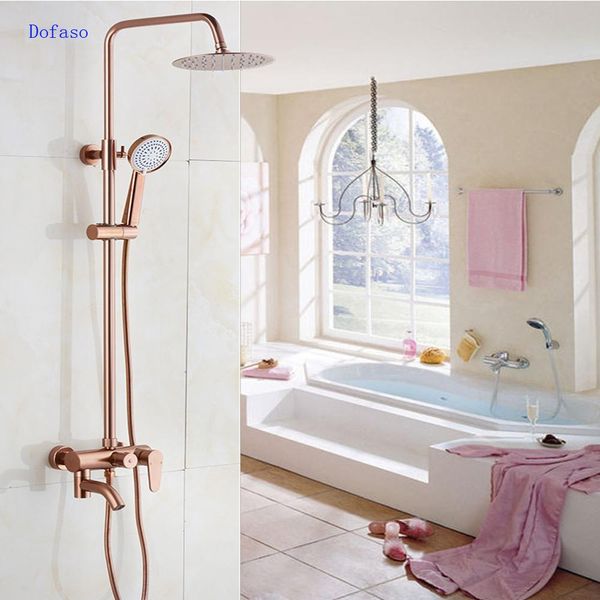 dofaso luxury rose gold copper shower faucet bathroom antique shower set 8" rainfall kit bath brass system chrome
dofaso luxury rose gold copper shower faucet bathroom antique shower set 8" rainfall kit bath brass system chrome