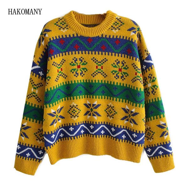 2019 women contrast color geometric flower sweater yellow long sleeve loose long knitwear pullover jumper, White;black
2019 women contrast color geometric flower sweater yellow long sleeve loose long knitwear pullover jumper, White;black
