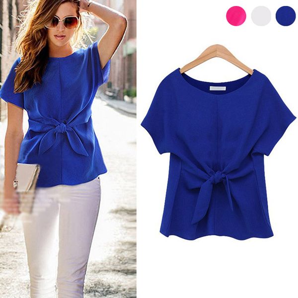fashion ladies short sleeve blouse lace-up chiffon solid color vintage shirt elegant ladies blouses women new, White
fashion ladies short sleeve blouse lace-up chiffon solid color vintage shirt elegant ladies blouses women new, White