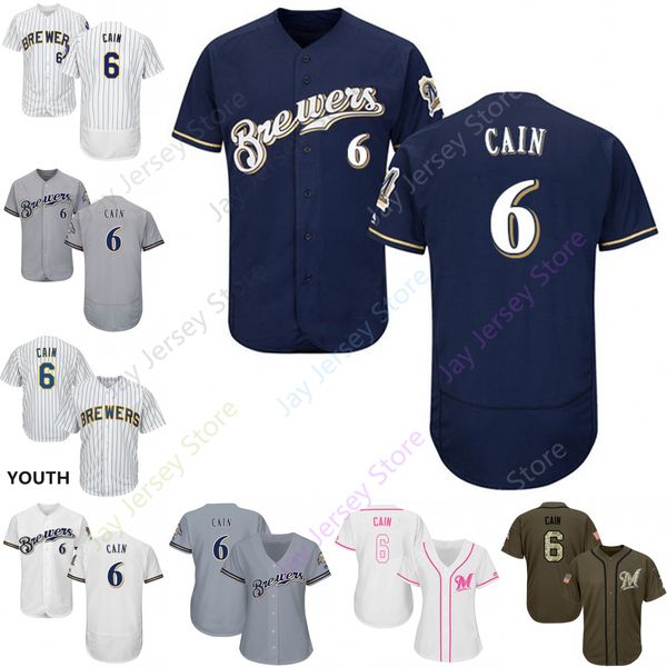 Custom Milwaukee 6 Lorenzo Cain Jersey Brewers Jerseys Cool Base Flexbase White Black Red Grey Home Away Men Women Youth All Stitched
Custom Milwaukee 6 Lorenzo Cain Jersey Brewers Jerseys Cool Base Flexbase White Black Red Grey Home Away Men Women Youth All Stitched