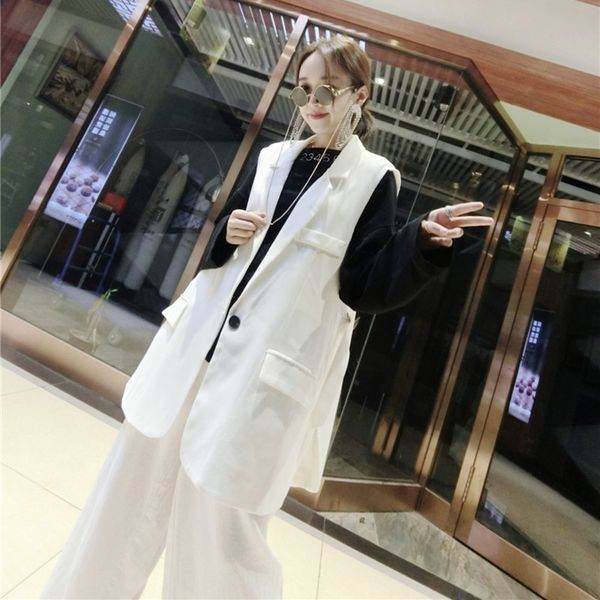 spring and autumn long thin relaxed joker split show thin single sleeveless plus size cardigan vest long white waistcoats women, Black;white
spring and autumn long thin relaxed joker split show thin single sleeveless plus size cardigan vest long white waistcoats women, Black;white