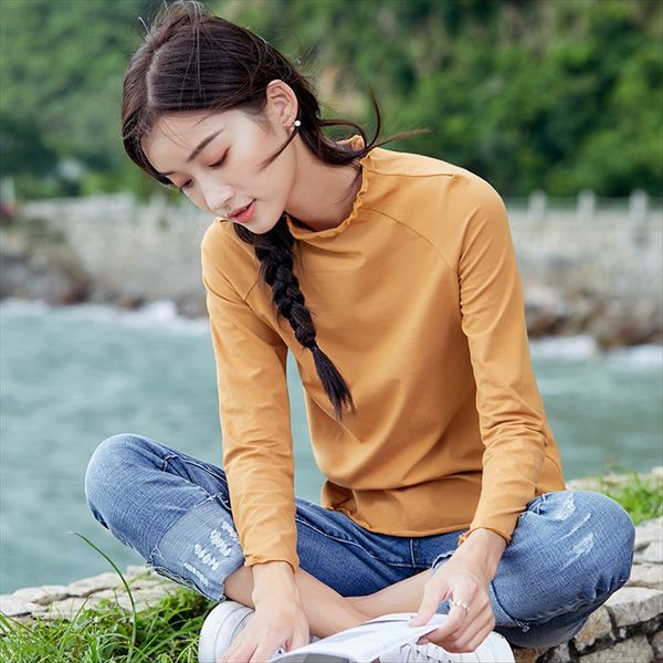 2020 shoulder half-high collar slim solid color long t-shirt female 30198 2020 shoulder sleeve half-high collar slim solid color lon, White
2020 shoulder half-high collar slim solid color long t-shirt female 30198 2020 shoulder sleeve half-high collar slim solid color lon, White