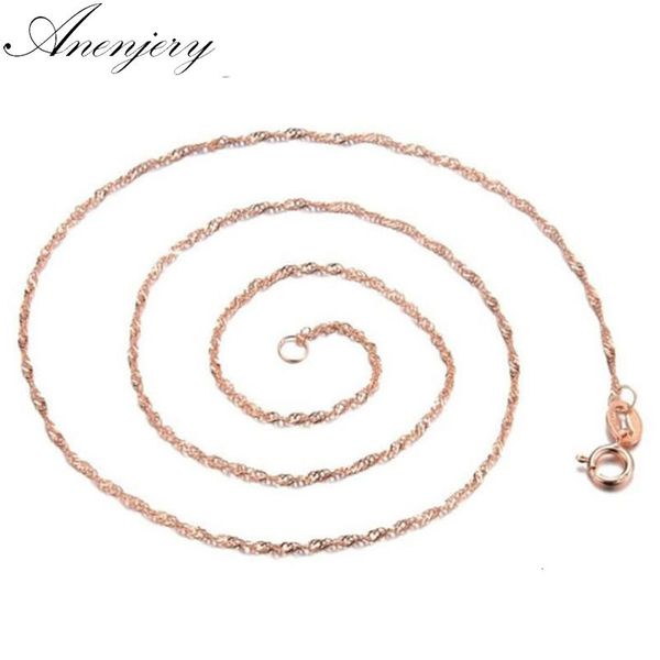 925 sterling silver water-wave chain necklace rose gold color women jewelry kolye collares (diameter 1.)
925 sterling silver water-wave chain necklace rose gold color women jewelry kolye collares (diameter 1.)