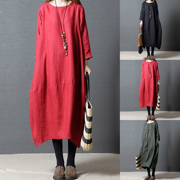 loozykit 2019 korean baggy maxi dress women fashion cotton linen vestidos autumn retro casual solid long dresses plus size -2xl, Black;gray
loozykit 2019 korean baggy maxi dress women fashion cotton linen vestidos autumn retro casual solid long dresses plus size -2xl, Black;gray