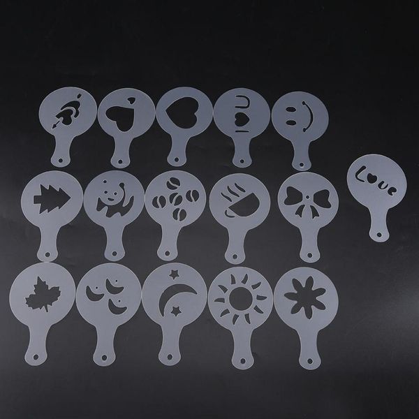 16pcs coffee latte chocolate cocoa flour coffee shaker tea coffe frothing tool art stencil mold coffee barista stencil template
16pcs coffee latte chocolate cocoa flour coffee shaker tea coffe frothing tool art stencil mold coffee barista stencil template