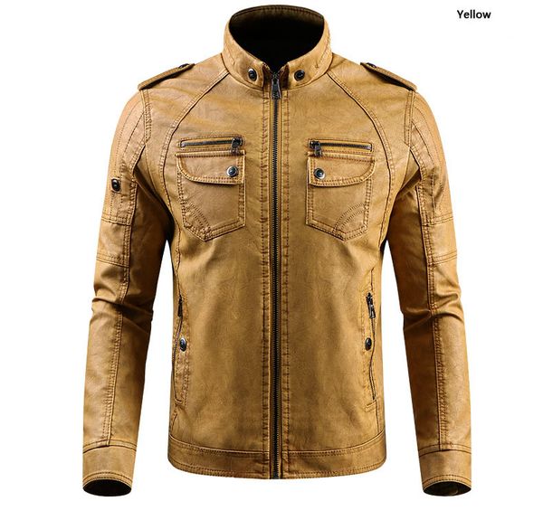 men's leather clothing standard us version leather clothing plus velvet washed leather slim style men overcoat, Black
men's leather clothing standard us version leather clothing plus velvet washed leather slim style men overcoat, Black