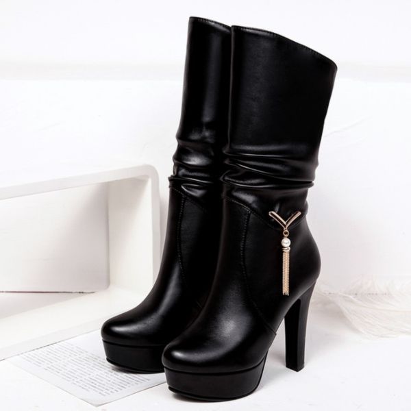 oversized 12 boots women woman winter boots women shoes botas pearl metal pendant fold sleeve, Black
oversized 12 boots women woman winter boots women shoes botas pearl metal pendant fold sleeve, Black