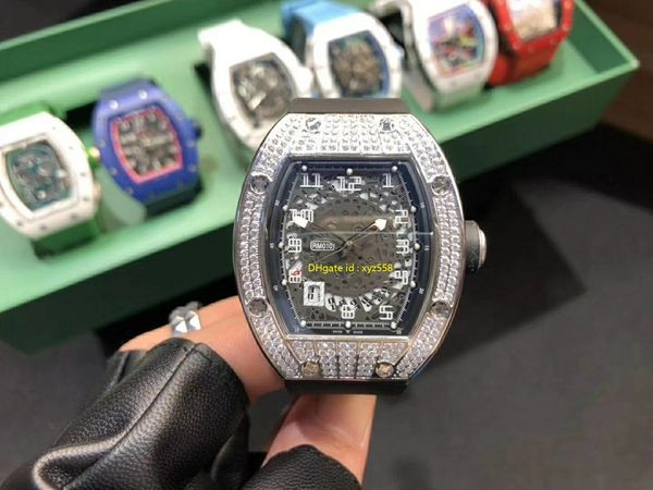 luxury mens watch automatic wristwatch silver diamond rubber strap hardlex glass diame 41mm swiss watchs, Slivery;brown
luxury mens watch automatic wristwatch silver diamond rubber strap hardlex glass diame 41mm swiss watchs, Slivery;brown