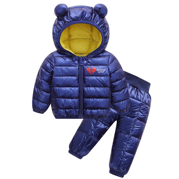 winter children's wear comfortable soft down and cotton suit boys girls coat trousers glossy waterproof windproof two-piece sets, Blue;gray
winter children's wear comfortable soft down and cotton suit boys girls coat trousers glossy waterproof windproof two-piece sets, Blue;gray