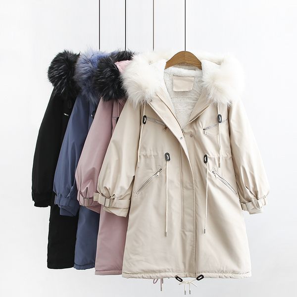 winter casual long parkas 2019 plus size clothing fashion loose wool liner fur collar hooded thick warm coats women l5-1912, Black
winter casual long parkas 2019 plus size clothing fashion loose wool liner fur collar hooded thick warm coats women l5-1912, Black