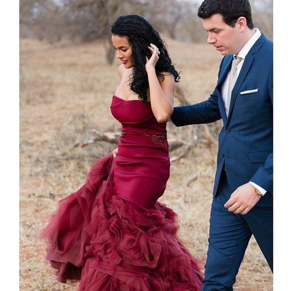 burgundy mermaid wedding dresses vintage plus size bohemian lace mermaid trumpet wedding dresses bridal gowns vestido de novia, White
burgundy mermaid wedding dresses vintage plus size bohemian lace mermaid trumpet wedding dresses bridal gowns vestido de novia, White