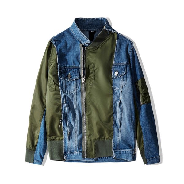 mens fashion patchwork irregular front zipper denim street jackets baseball coats male streetwear hip hop loose clothing, Black;brown
mens fashion patchwork irregular front zipper denim street jackets baseball coats male streetwear hip hop loose clothing, Black;brown