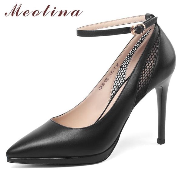 meotina high heels women shoes natural genuine leather thin high heel ankle strap shoes cow leather buckle pumps lady 33-39, Black
meotina high heels women shoes natural genuine leather thin high heel ankle strap shoes cow leather buckle pumps lady 33-39, Black