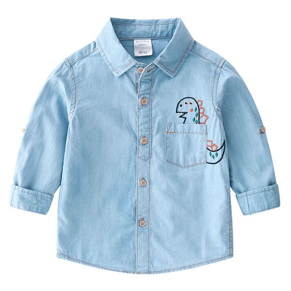 children boys turndown collar shirts cotton jeans dinosaur long sleeve school blouses clothes for 2 3 4 5 6 years, White;black
children boys turndown collar shirts cotton jeans dinosaur long sleeve school blouses clothes for 2 3 4 5 6 years, White;black