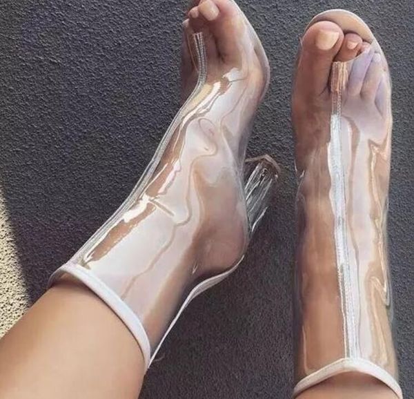 spring and summer transparent pvc crystal with large size catwalk women's ankle boots fashion shoes stage nightclub show shoes, Black
spring and summer transparent pvc crystal with large size catwalk women's ankle boots fashion shoes stage nightclub show shoes, Black
