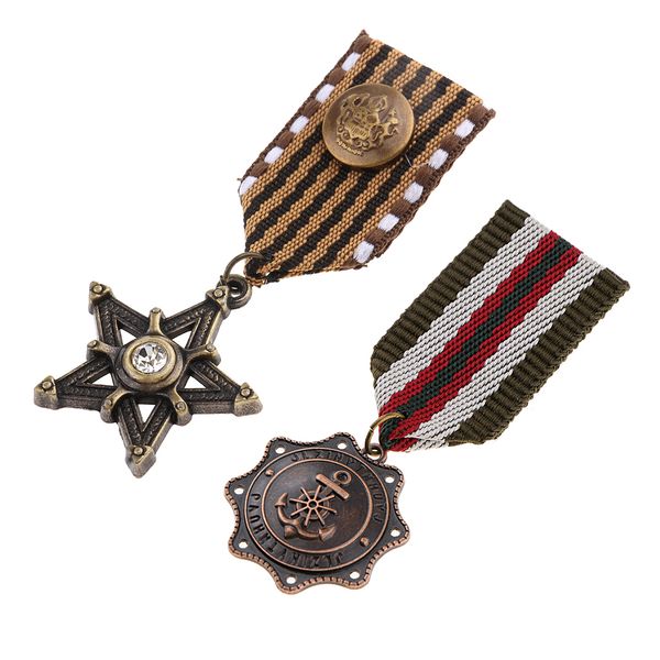 2 pieces vintage anchor star charms dangle nautical themed brooch pin epaulet badge uniform decor collar pin, Gray
2 pieces vintage anchor star charms dangle nautical themed brooch pin epaulet badge uniform decor collar pin, Gray