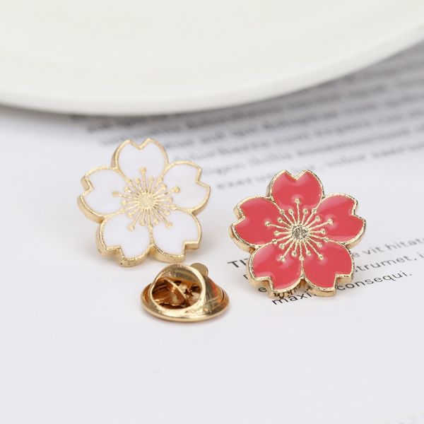1 pc red white color enamel cherry blossom flowers brooch women girl bag hat cute metal lapel pin badge brooches, Gray
1 pc red white color enamel cherry blossom flowers brooch women girl bag hat cute metal lapel pin badge brooches, Gray