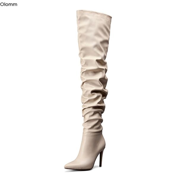 olomm new fashion women spring over the knee boots thin high heels boots pointed toe nude party shoes women us size 6-9.5, Black
olomm new fashion women spring over the knee boots thin high heels boots pointed toe nude party shoes women us size 6-9.5, Black