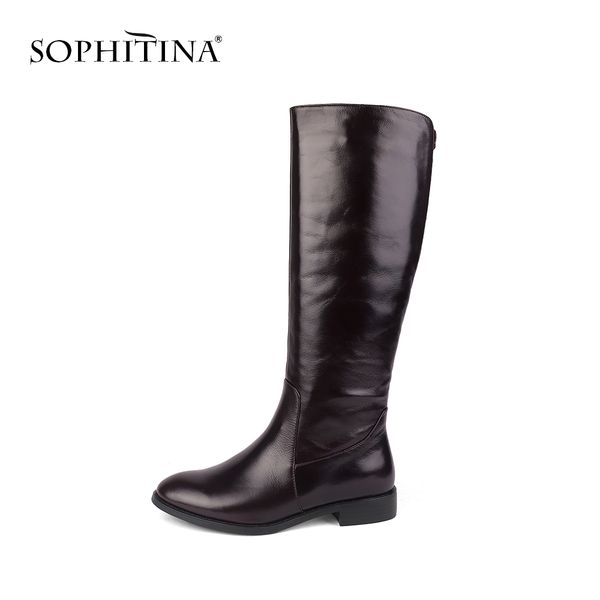 sophitina fashion zipper boots cow leather new comfortable round toe shoes handmade solid women boots c459, Black
sophitina fashion zipper boots cow leather new comfortable round toe shoes handmade solid women boots c459, Black