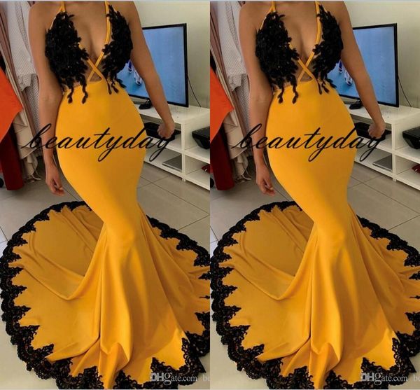 daffodil mermaid prom dresses halter neck black applique lace formal dress arabic dubai sweep train evening gowns ogstuff custom
daffodil mermaid prom dresses halter neck black applique lace formal dress arabic dubai sweep train evening gowns ogstuff custom