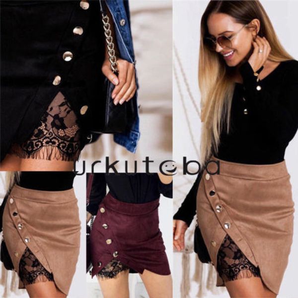 women high waist lace up suede leather preppy short mini skirts pencil skirt clubwear plus size s m l xl, Black
women high waist lace up suede leather preppy short mini skirts pencil skirt clubwear plus size s m l xl, Black