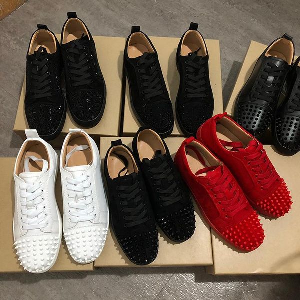 new 2019 designer sneakers red bottom shoe low cut suede spike luxury shoes for mens women shoes party wedding crystal leather sneakers, Black
new 2019 designer sneakers red bottom shoe low cut suede spike luxury shoes for mens women shoes party wedding crystal leather sneakers, Black