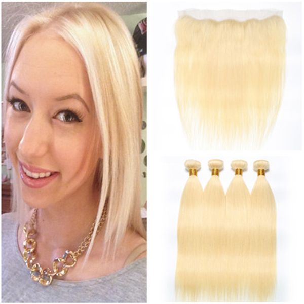 straight #613 blonde russian virgin human hair 4pcs bundles deals with frontal bleach blonde full lace frontal closure 13x4 with weaves, Black;brown
straight #613 blonde russian virgin human hair 4pcs bundles deals with frontal bleach blonde full lace frontal closure 13x4 with weaves, Black;brown