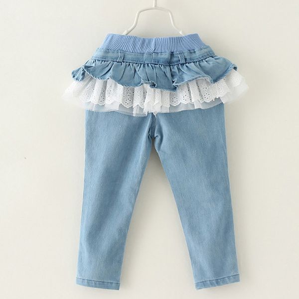 fashion flouncing lace girls jeans spring autumn denim cotton pants for girl trousers children clothing, Blue
fashion flouncing lace girls jeans spring autumn denim cotton pants for girl trousers children clothing, Blue