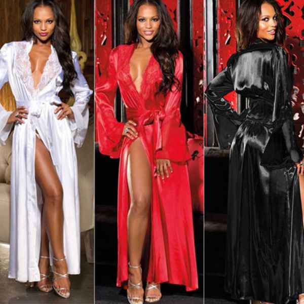 1pc women ladies long silk kimono dressing gown bath robe nightgowns sleepshirts nightdress cotton 3 clour, Black;red
1pc women ladies long silk kimono dressing gown bath robe nightgowns sleepshirts nightdress cotton 3 clour, Black;red