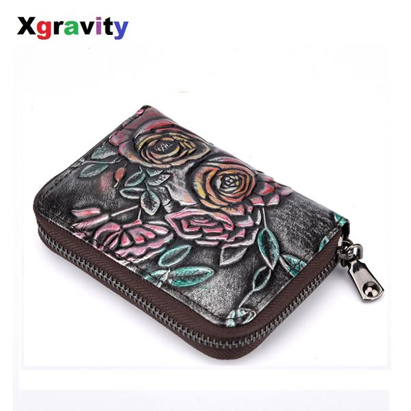 xgravity flower ladies fashion casual cow genuine leather wallets 12 slots designer floral zipping fashion coin purse card bags, Red;black
xgravity flower ladies fashion casual cow genuine leather wallets 12 slots designer floral zipping fashion coin purse card bags, Red;black