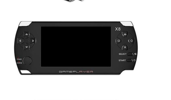 

X8 4.3-дюймовый сенсорный экран 8 ГБ Портативная игровая консоль с электронной книгой ТВ-выходом Ручной Многие классические бесплатные игры MP3 MP4 MP5-плеер