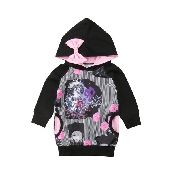 2018 newly arrive toddler baby girls hoodies cartoon girls print long sleeve pullover hooded bowknot sweatshirt 1-6y, Black
2018 newly arrive toddler baby girls hoodies cartoon girls print long sleeve pullover hooded bowknot sweatshirt 1-6y, Black