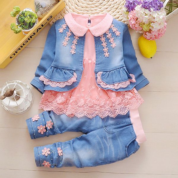 0-2y new 2020 spring girls lace denim patchwork clothing sets 3pcs kids clothes sets girls lace shirt denim jacket jeans 3pcs, White
0-2y new 2020 spring girls lace denim patchwork clothing sets 3pcs kids clothes sets girls lace shirt denim jacket jeans 3pcs, White