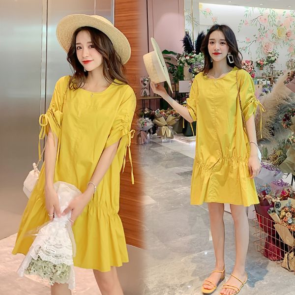 9115# maternity clothes summer cotton o neck short sleeve loose stylish dress for pregnant women mom dress, White
9115# maternity clothes summer cotton o neck short sleeve loose stylish dress for pregnant women mom dress, White